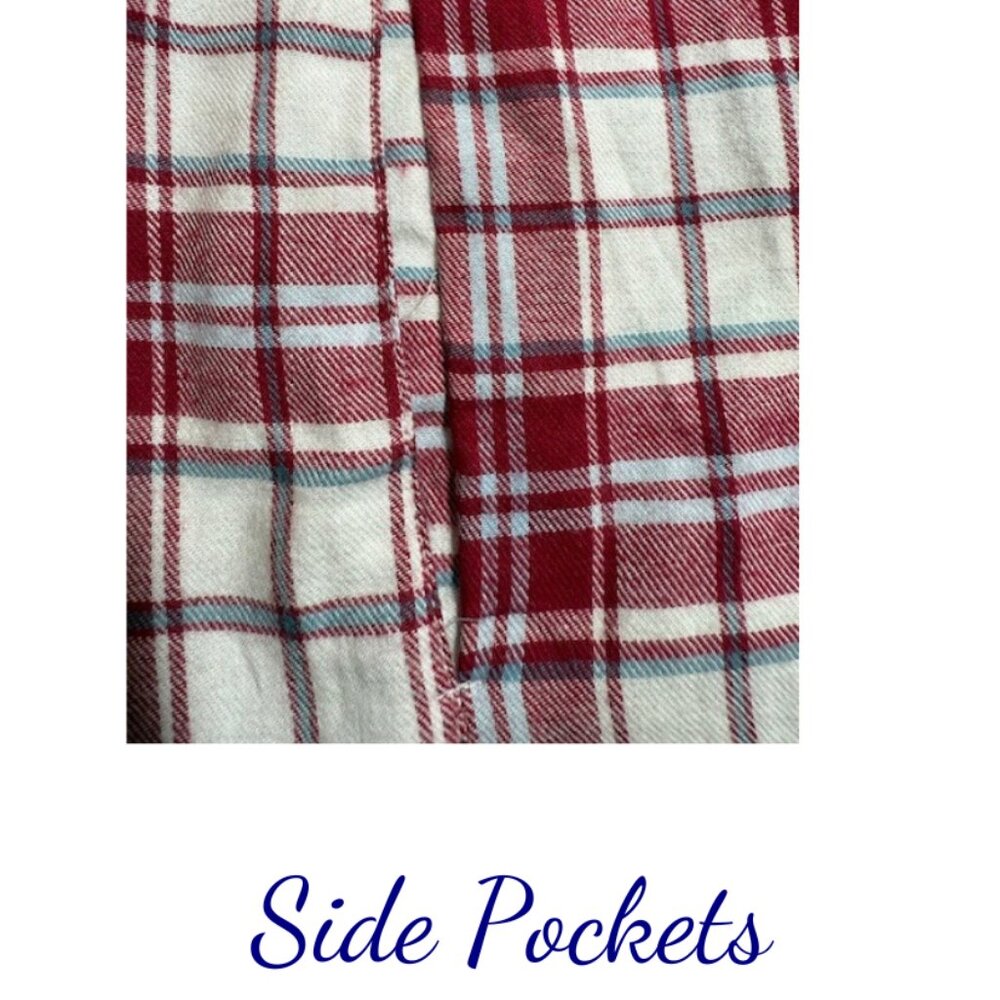 Lauren James Women’s Boyfriend Flannel Shirt Large Red Plaid NWT Large - Picture 6 of 7